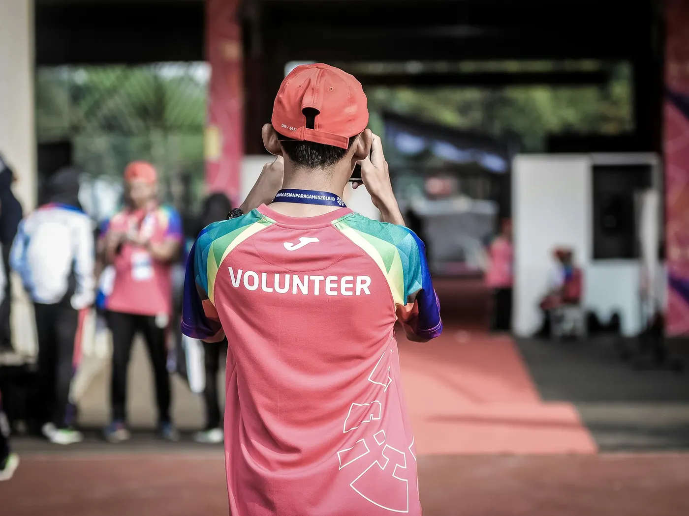 Enlight volunteer at the community blood donation drive