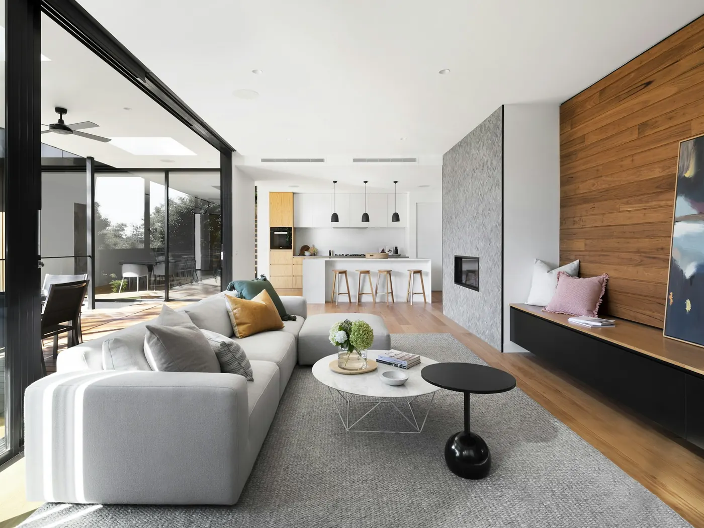 An opulent, high-end luxury living space